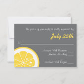 CARTES DE RÉPONSE RSVP JAUNES ET GRISES (Dos)