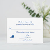 Cartes de réponse/RSVP "On the Sea" (Debout devant)