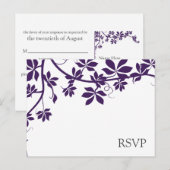 Cartes De Réponse RSVP Plum Et Blanc (Devant / Derrière)