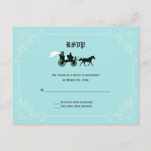 Cartes de réponse RSVP pour Cheval et transport Fa