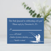 Cartes de réponse RSVP pour invitation de mariage (Debout devant)