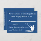 Cartes de réponse RSVP pour invitation de mariage (Devant / Derrière)