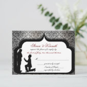 Cartes de réponse RSVP pour mariage/cérémonie gay (Debout devant)