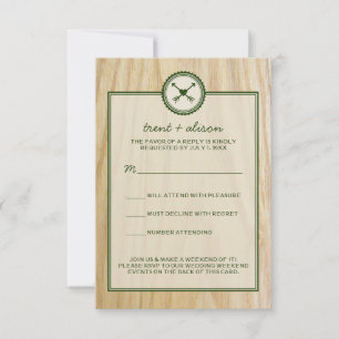 Cartes de réponse RSVP pour mariage et camping de