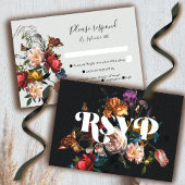 Cartes de réponse RSVP pour mariage floral Rembran