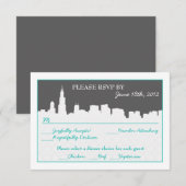 Cartes de réponse RSVP pour réception de ville mod (Devant / Derrière)