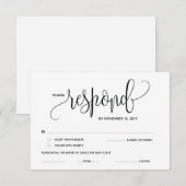 Cartes de réponse RSVP, Réponse, Enclosure Cards (Devant / Derrière)