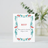 Cartes de réponse RSVP / Réponse Florales et Tourb (Debout devant)