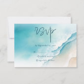 Cartes de réponse RSVP Serene Blue Ocean Beach (Devant)