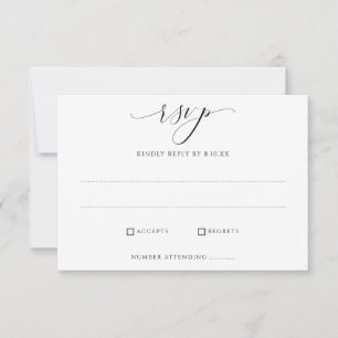 Cartes de réponse RSVP simples et élégantes pour m