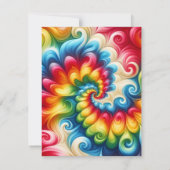 Cartes de réponse RSVP Tie Dye Psychedéliques (Dos)