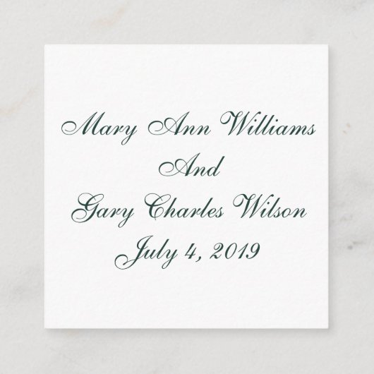 Cartes de réponse RSVP vert et blanc Baylor (Dos)