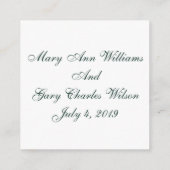 Cartes de réponse RSVP vert et blanc de Baylor (Dos)