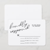 Cartes de réponse simples en papier kraft rustique (Devant / Derrière)