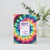 Cartes de réponse tie dye psychédéliques (Debout devant)