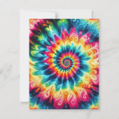 Cartes de réponse tie dye psychédéliques (Dos)
