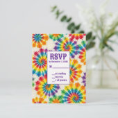Cartes de réponse tie-dye psychédéliques (Debout devant)