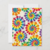 Cartes de réponse tie-dye psychédéliques (Dos)