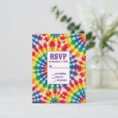 Cartes de réponse tie dye psychédéliques (Debout devant)