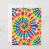 Cartes de réponse tie dye psychédéliques (Dos)