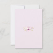 Cartes de réponse Tropical Purple Orchid Watercolo (Dos)