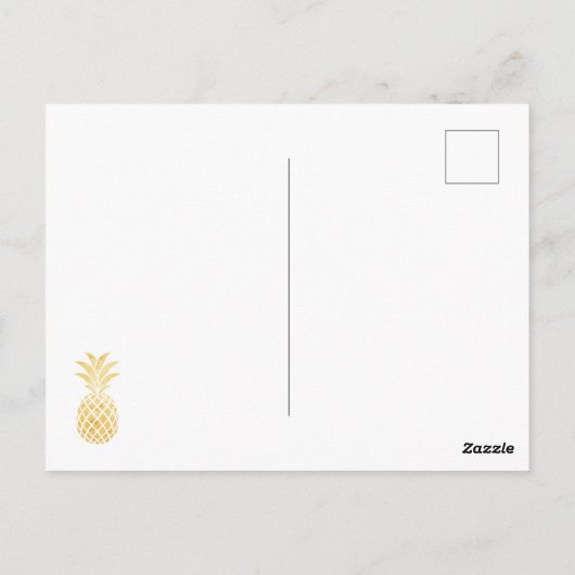 Cartes de réponse Tropical Thème Or (Dos)