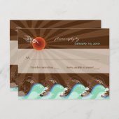 Cartes de réponse Vagues fraîches et soleil brun (Devant / Derrière)