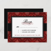 Cartes de réponse Velvet Classé (Devant / Derrière)