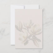 Cartes de réponse Verticale du Mariage Magnolia Su (Dos)