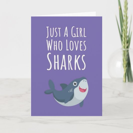 Cartes de requin rose mignon pour les bébés filles (Devant)