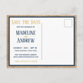 Cartes de réservation de mariage avec des rayures  (Dos)