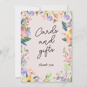 Cartes de ressorts et cartes-cadeaux fleurs sauvag