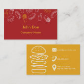 Cartes de restauration d'aliments de préparation (Devant / Derrière)