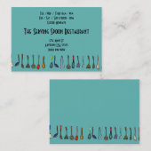 Cartes de restauration de cuillère de portion (Devant / Derrière)