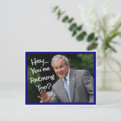 Cartes de retraite amusantes - humour Bush'isme (Debout devant)
