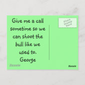 Cartes de retraite amusantes - humour Bush'isme (Dos)