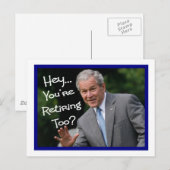 Cartes de retraite amusantes - humour Bush'isme (Devant / Derrière)