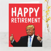 CARTES DE RETRAITE GÉANTES DE DONALD TRUMP (Fleur jaune)