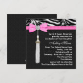 Cartes de Réussite Rayées Rose Clair (Devant / Derrière)