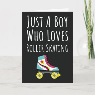 Cartes de roller skating mignonnes pour bébé garço