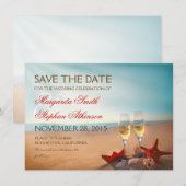 Cartes de Romantique de Sauvegarder la Date de Pla (Devant / Derrière)