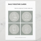 Cartes de routine quotidienne pour enfants Calendr (Devant)