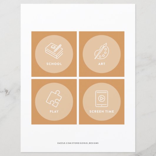 Cartes de routine quotidiennes pour enfants - Enfa (Devant)