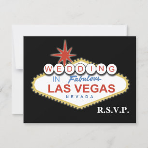 Cartes de rsvp de mariage de Vegas