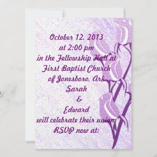 Cartes de RSVP Personnalisées avec Rose Violette p