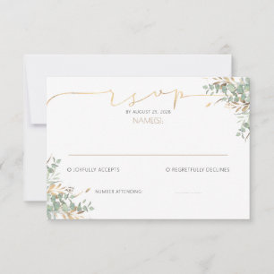Cartes de RSVP pour Baby Shower à la végétation do