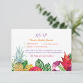 Cartes de RSVP Shower de Mariage Aloha Tropical Lu (Debout devant)