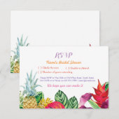 Cartes de RSVP Shower de Mariage Aloha Tropical Lu (Devant / Derrière)