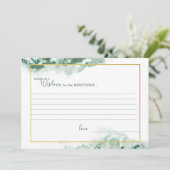 Cartes de Sagesse Mariage Ombre Or En Marbre Vert (Debout devant)