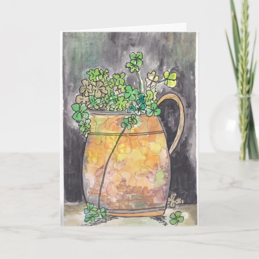 Cartes de Saint-Patrick avec des trèfles (Devant)